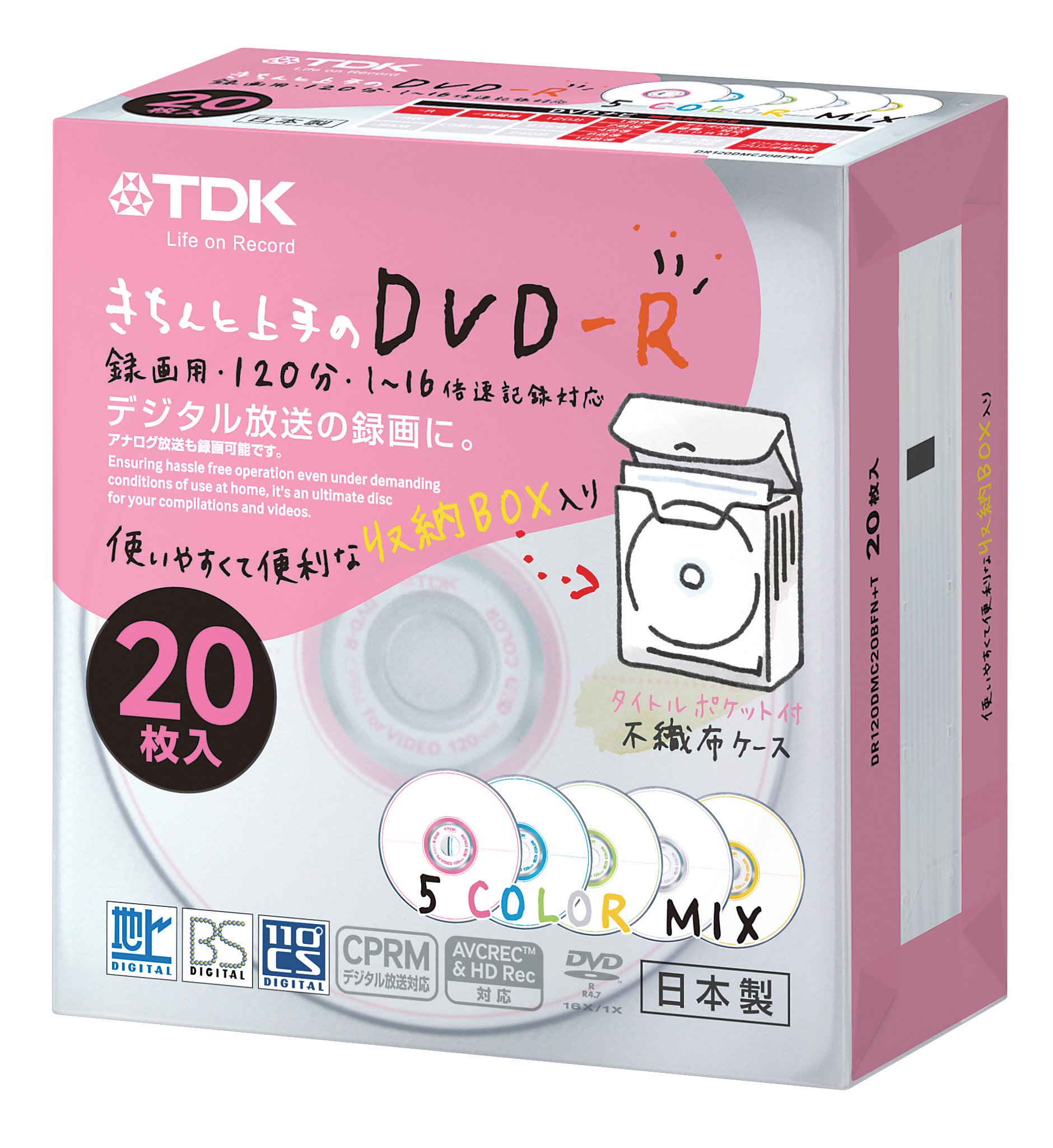 Amazon.co.jp: TDK 録画用DVD-R デジタル放送録画対応(CPRM対応) 1-16X